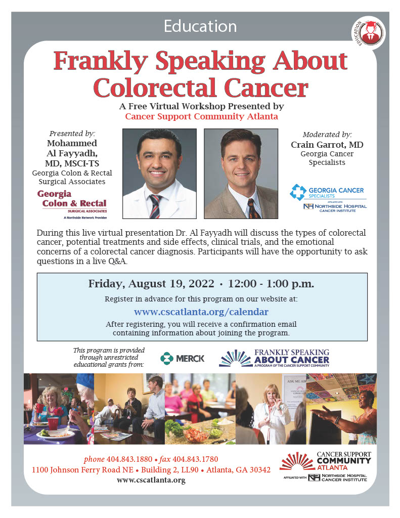 Frankly Speaking about Colorectal Cancer - Live Virtual Event