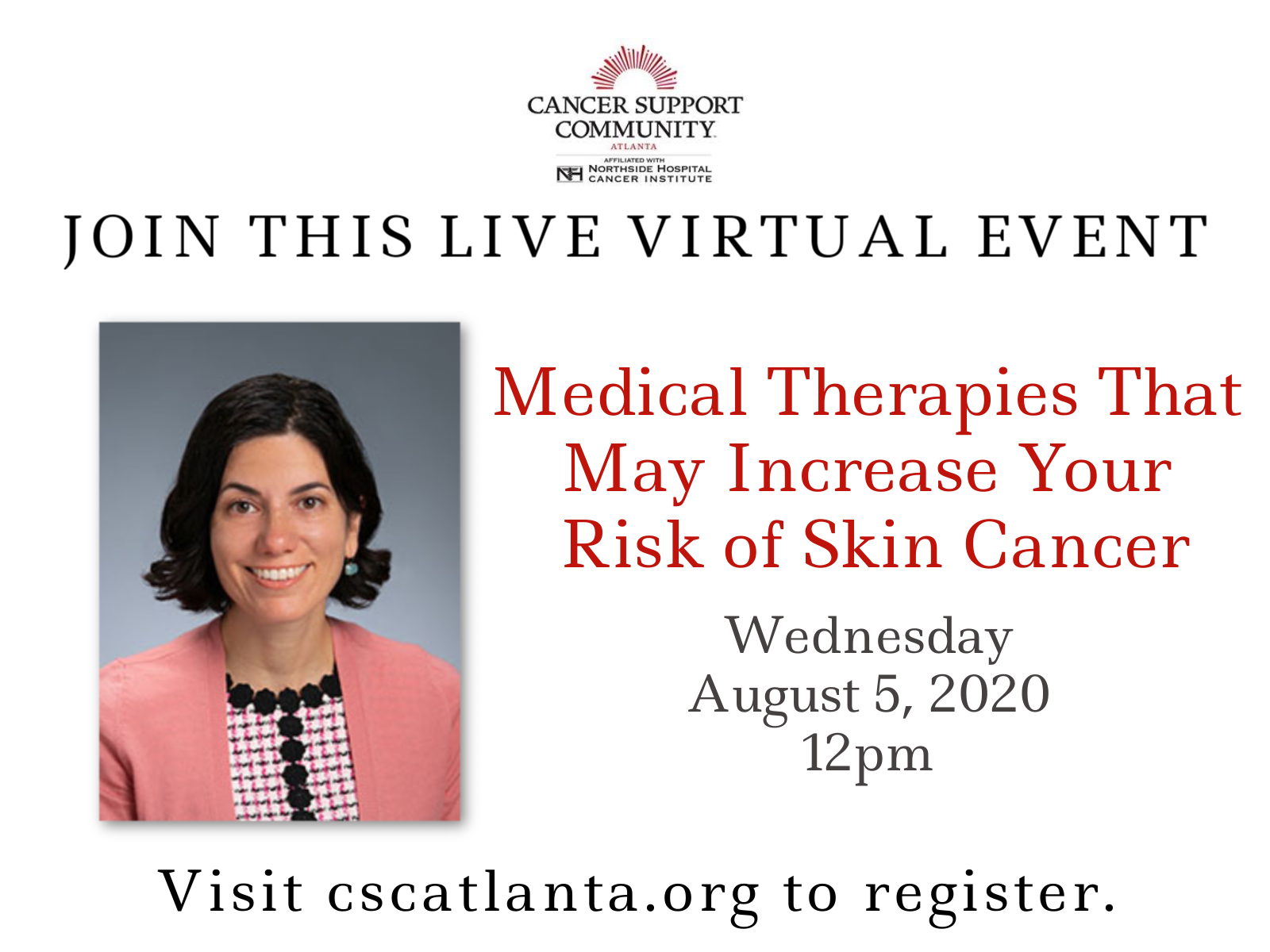 Live Virtual Event - Medical Therapies That May Increase Your Risk of Skin Cancer