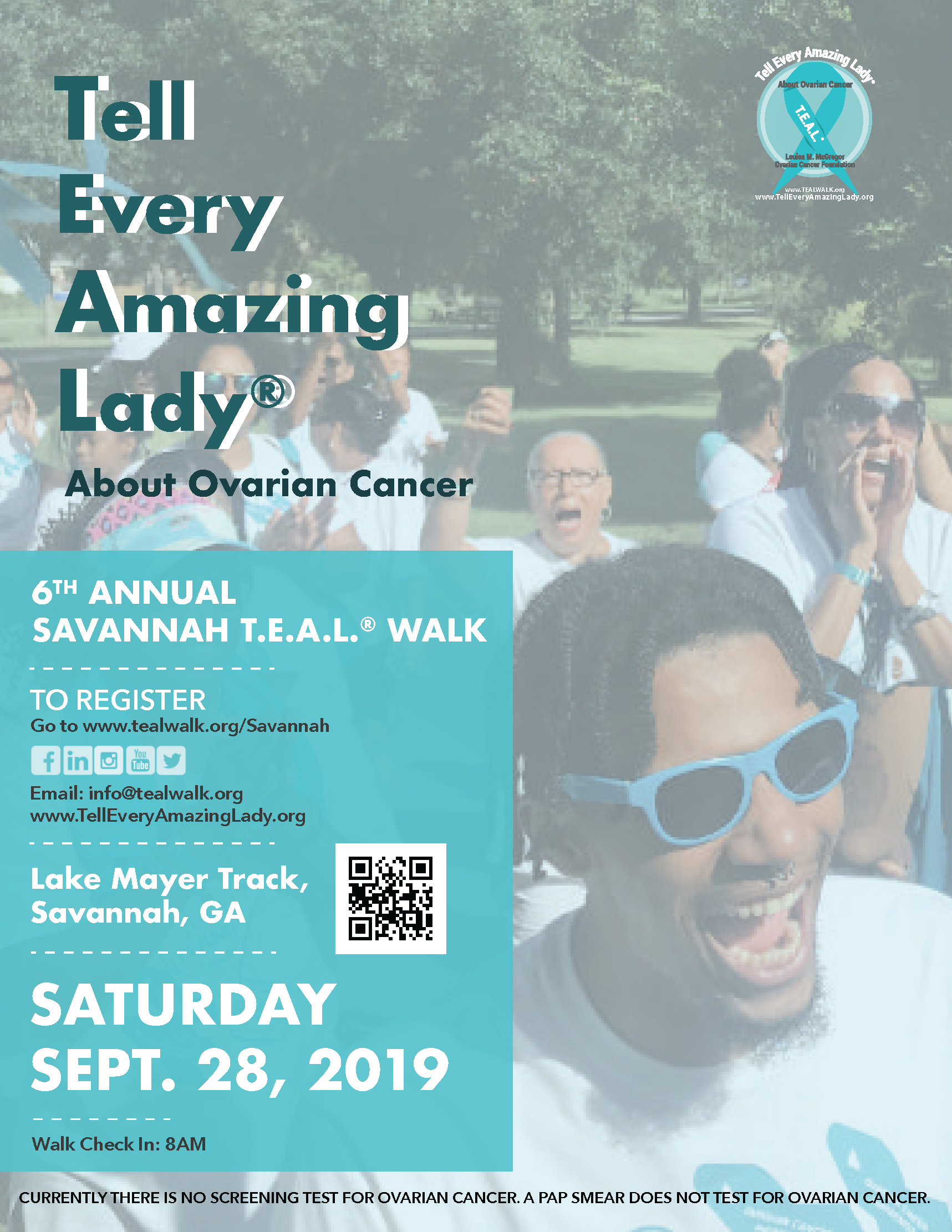 2019’s 6th Annual Savannah T.E.A.L.® Walk for Ovarian Cancer